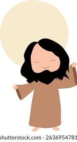 Cute Jesus Holding a Sunrise