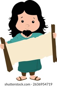 Cute Jesus with a Scroll