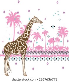 cute jiraffe graphic tees for girl design