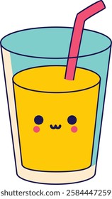 Cute juice cup with face