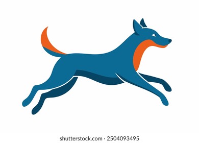 Cute Jumping Dog Vector Illustration