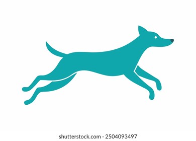 Cute Jumping Dog Vector Illustration