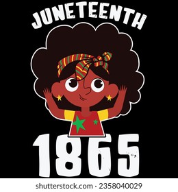 Cute juneteenth celebrating 1865 black t-shirt design
