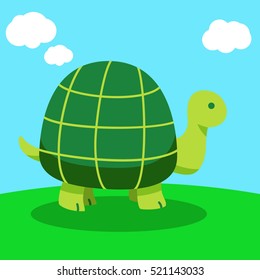 Cute Jungle animal vector illustration , Turtle