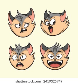 arte vectorial del personaje de un bonito gato de la jungla