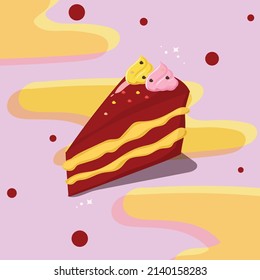 cute junk food bakery cartoon illustration