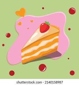 cute junk food bakery cartoon illustration