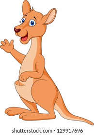 Cute kangaroo cartoon