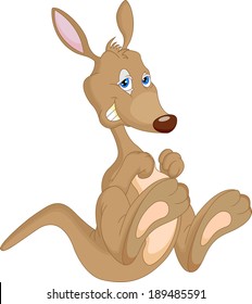 cute kangaroo cartoon
