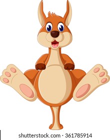 Cute kangaroo cartoon