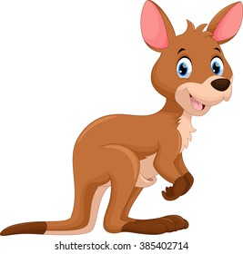 Cute kangaroo cartoon