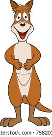 A cute kangaroo cartoon