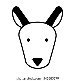 cute kangaroo character icon vector illustration design