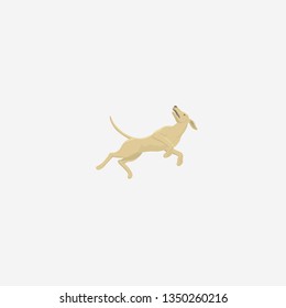 cute kangaroo in flat style on white background 