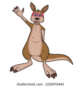 cute kangaroo with glasses