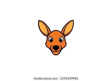 A Cute kangaroo head vector illustration