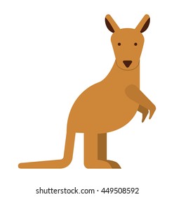 cute kangaroo  isolated icon design, vector illustration  graphic 
