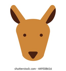 cute kangaroo  isolated icon design, vector illustration  graphic 