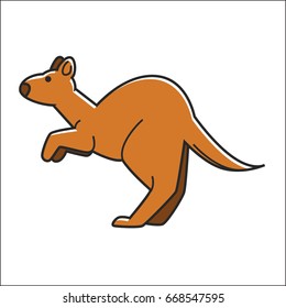 Salto de canguro lindo