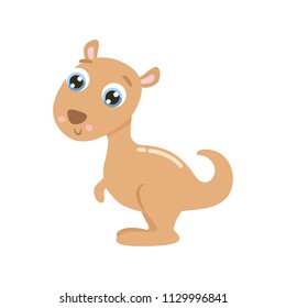 Cute kangaroo vector illustration.