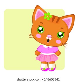 Cute kawai cartoon cat