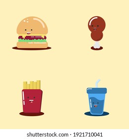 Cute And Kawai Food Illustration For Street Food