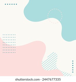 Cute kawaii abstract modern pastel poster notepad background
