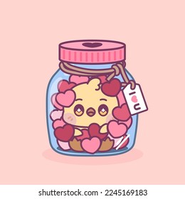 CUTE KAWAII ANIMALS CELEBRATE VALENTINE