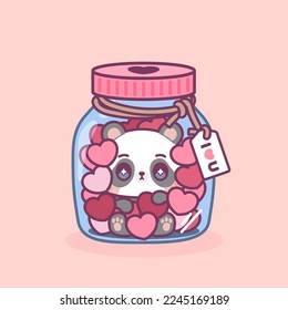 CUTE KAWAII ANIMALS CELEBRATE VALENTINE