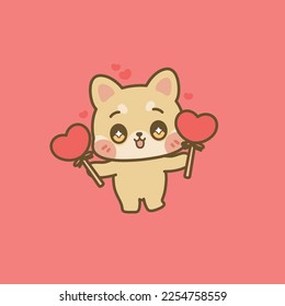 CUTE KAWAII ANIMALS SAN VALENTINE