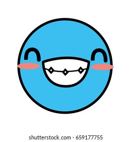 cute kawaii beautiful face smile and happy