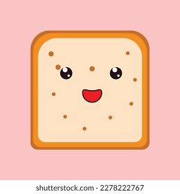  Cute Kawaii Bread Vector Cartoon Illustration