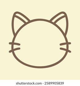 Cute Kawaii Brown Cat Frame