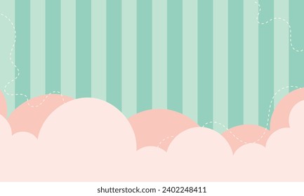 Cute kawaii cartoon background vector