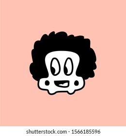 Cute kawaii cartoon character, hand drawn doodles illustration.