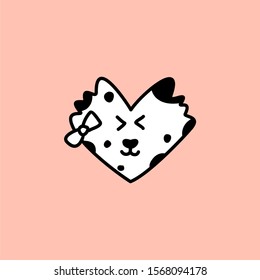 Cute kawaii cartoon character, hand drawn doodles illustration.