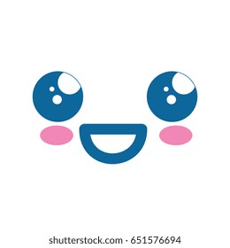 Cute kawaii cartoon face
