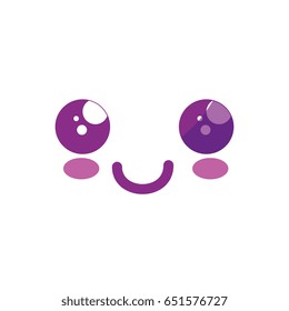 Cute kawaii cartoon face