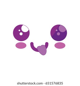Cute kawaii cartoon face