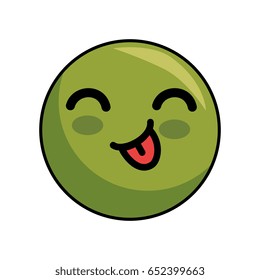 Cute kawaii cartoon face