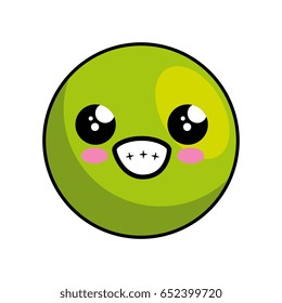 Cute kawaii cartoon face