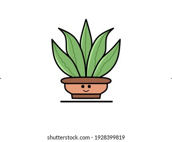 Cute kawaii cartoons in pot, hand-drawn pictures and fashion slogans. Nursery design posters, birthdays, greeting CARDS, invitations or stickers like that