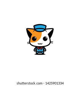 CUTE KAWAII CAT DESIGN VECTOR