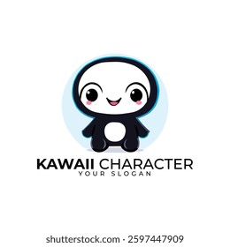 Cute Kawaii Character Logo Vector with Adorable Design