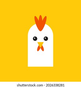 cute and kawaii kawaii chicken flat design vector illustration
