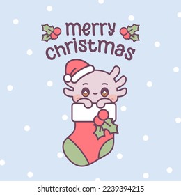 CUTE KAWAII CHRISTMAS ANIMALS PEEKING