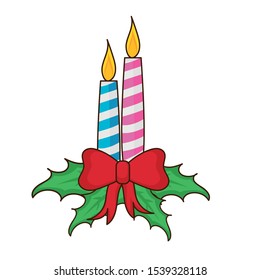 cute kawaii Christmas candle bow
