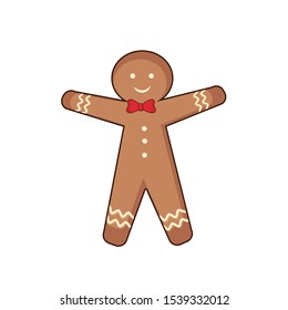 cute kawaii Christmas gingerbread biscuit
