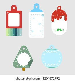 cute kawaii christmas holiday winter sale tag price shopping speech bubble balloon think,speak,talk,template,art flat,design,vector,illustration banner text box frame discount promotion special set