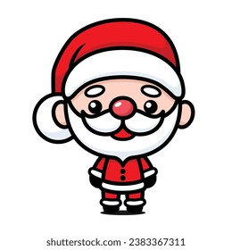 Cute And Kawaii Christmas Santa Claus Cartoon Character